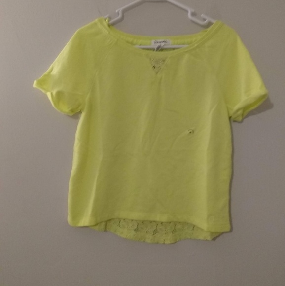 Aeropostale Other - Aeropostale Yellow Crop Top w/ Lace Back NWT